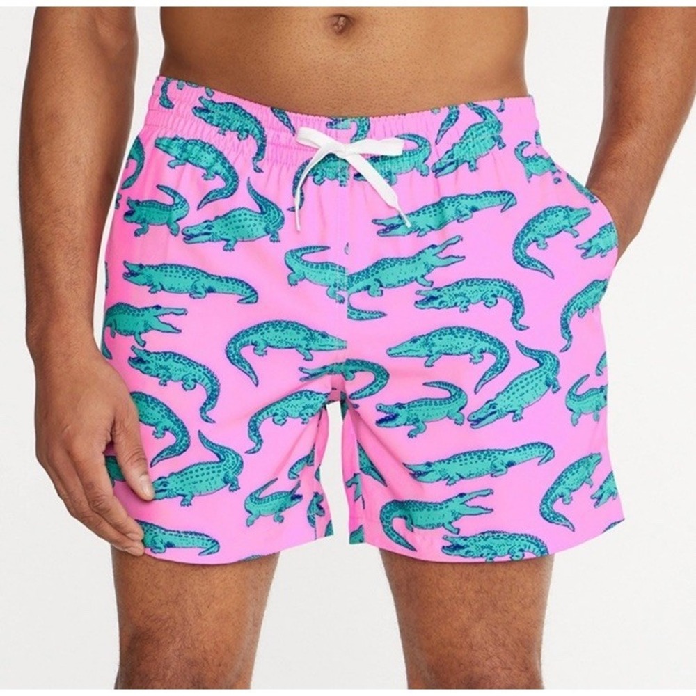 Chubbies Mens Glades Gators Swim Trunks Pink Shorts XL‎